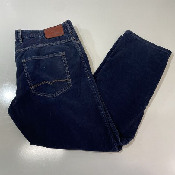 HUGO BOSS “Orange 24” Men’s Blue Corduroy Pants Regular Fit Size 40x30 - Picture 11 of 12